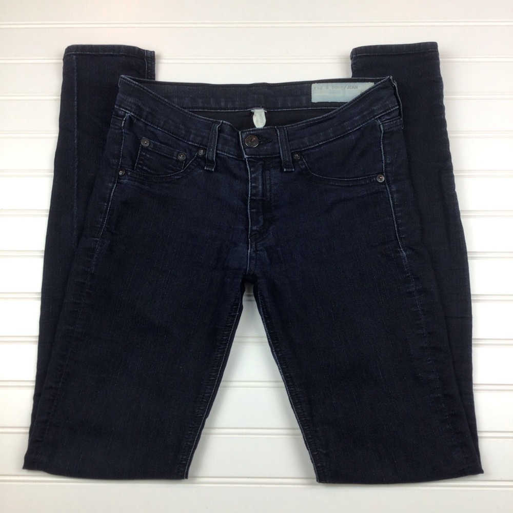rag & bone dark blue legging jeans - Picture 3 of 9